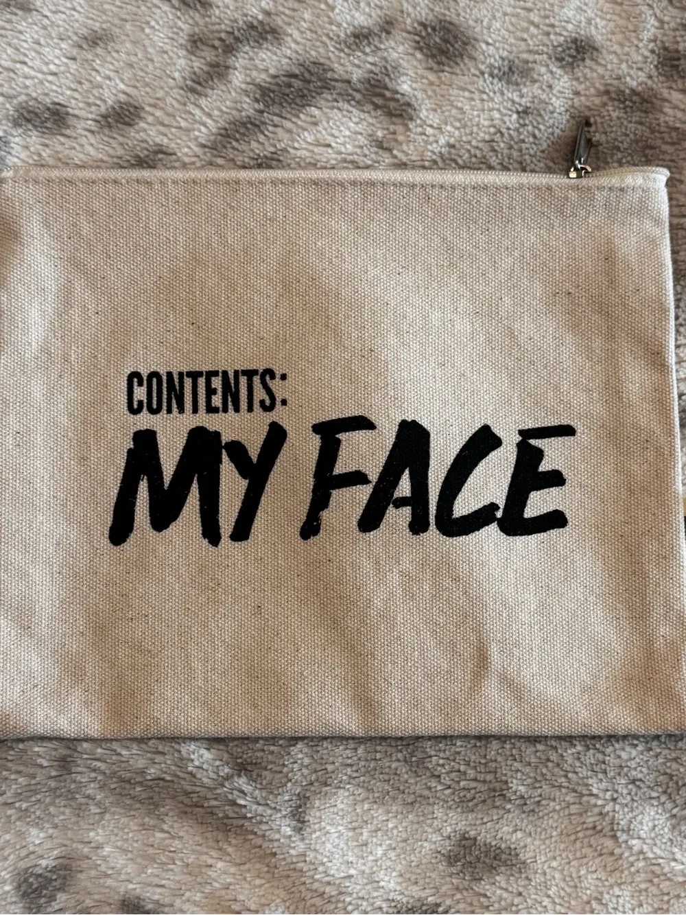 AOA Canvas makeup pouch “Contents: My Face”